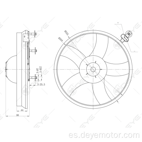 Ventilador de refrigeración del radiador del coche para VW POLO DERBY